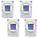 New York Rangers 4pc Square Shot Glass Set