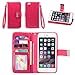 iPhone 6S Plus Case / iPhone 6 Plus Case, IZENGATE [Classic Series] Wallet Case Premium PU Leather Flip Cover Folio with Stand for Apple iPhone 6 Plus / Apple iPhone 6S Plus (Deep Rose Pink)