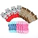 Weixinbuy Pet Puppy Dog Anti-slip Cotton Knit Socks 4pcs/set Rose X-Small