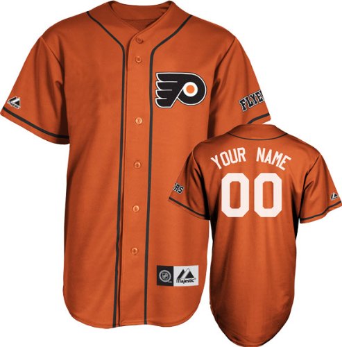Philadelphia Flyers Jersey: Orange Customizable NHL Replica Baseball Jersey