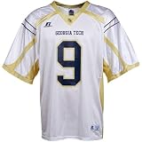 NCAA Russell Georgia Tech Yellow Jackets #9 Youth Replica Football Jersey-White (Small)