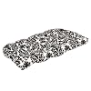 Pillow Perfect Outdoor Black/Beige Damask Wicker Loveseat Cushion
