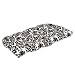 Pillow Perfect Outdoor Black/Beige Damask Wicker Loveseat Cushion