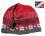 Wool Winter Hat Moose Design By Northland Woolens