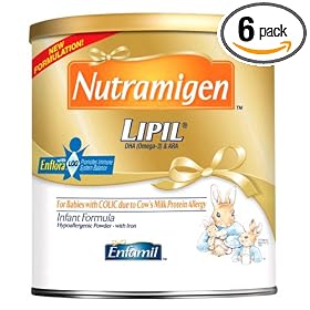 Enfamil Nutramigen LIPIL with Enflora Powder for Infants with Iron, 12.6-Ounce Cans (Case of 6)