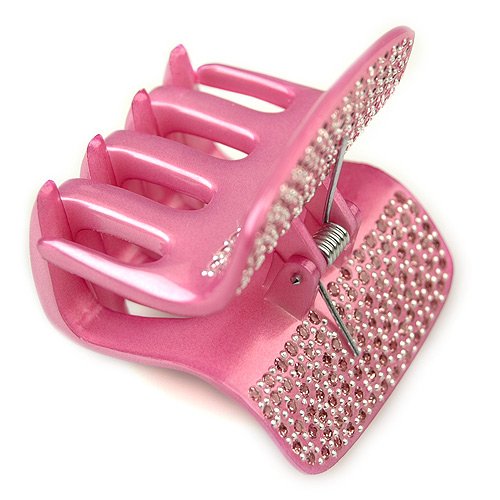 Dubois Pink Rose - Cubitas Duchamp Collection (Made in France - Hand-set Swarovski Crystals - Claw Clip)
