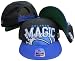 Orlando Magic Black/Blue Big Logo Snapback Adjustable Plastic Snap Back Hat / Cap