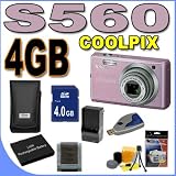 cheap Nikon Coolpix S560 - Digital camera - compact - 10.0 Mpix - optical zoom: 5 x - supported memory: SD, SDHC - cherry blossom