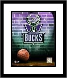 Milwaukee Bucks Team Logo and Basketball Collage Framed 8x10 Photograph