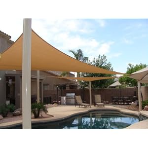 MTN OutdoorGear 20'x16' Deluxe Square Retangle Sun Sail Shade Canopy Top - Beige