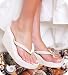 White Size 7 - Breeze Bridal Flip Flop Wedding Sandal with Sequins and Rhinestones