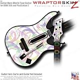 Neon Swoosh on White Skin fits Band Hero, Guitar Hero 5 & World Tour Guitars for XBOX 360 & PS3 (GUI