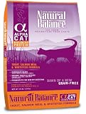 Natural Balance Alpha Grain-Free Trout, Salmon Meal, and Whitefish Formula for Cats, 10-Pound Bag