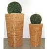 Blumenk�bel Pflanzk�bel Pflanzgef��e �bert�pfe Blument�pfe aus Wasserhyazinthe 80/60 cm hoch, "Asia Design", Natur