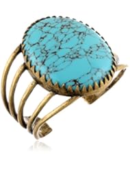 Lucky Brand Large Turquoise Cuff Bracelet, 1"