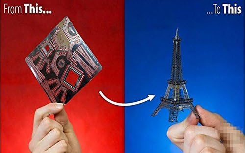 Simmer Stone 3D DIY Eiffel Tower Mode Assembled DIY Plane Model Jigsaw Intellegent Aircraft Toy for Adults Kids