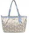 Authentic Coach Signature 3C East West Gallery Tote Bag 17698 Blue Multi
