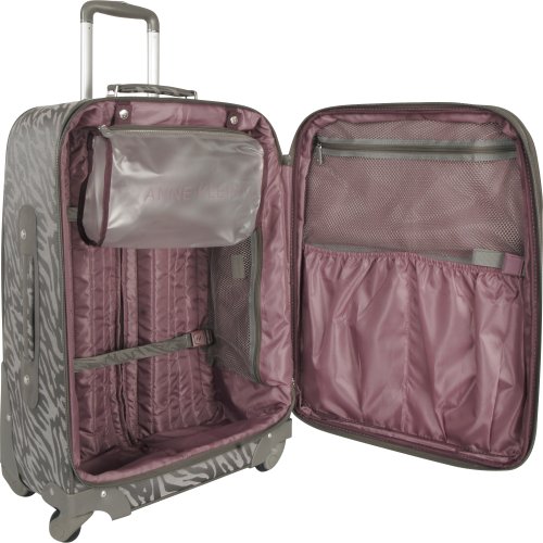 Anne Klein Luggage Lions Mane Spinner Carry-On Suitcase, Gray/Silver, One Size