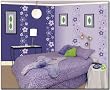 29 Purple Fun Flower Border Wall Decor Transfer Sticker