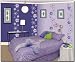 Baby : Instant Murals 29 Purple Fun Flower Border Wall Decor Transfer Sticker