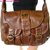 Brown Cross Body Buckle Pocket Messenger Shoulder Bag Handbags