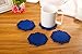 Dulce Cocina Felt Coasters Set of 6 Elegant Hollow Out, 11.5 cm, Blue