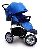 Tike Tech City X3 Swivel Stroller - Pacific Blue -- blue