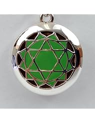 925 Sterling Silver Yoga Seven Chakra Lockets with 10 refill pads