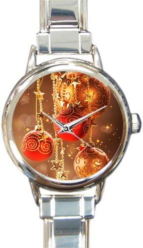 Special Design Merry Christmas, Christmas Baubles Design, Best Christmas Gift Round Italian Charm Watch