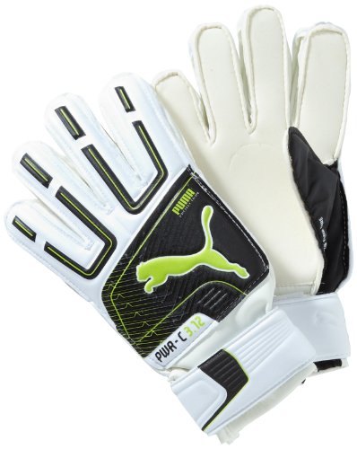 PUMA Kinder Torwarthandschuh PowerCat 3.12 Protect, white-black-lime punch-dark shadow, 4, Preisvergleich