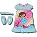 Dora "Ballerina w/Hearts" Blue nightgown w/bonus slippers and hairband for toddlers