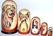   - Russian Nesting Doll Dog Chinese Crested Bassett Hound Airedale Terrier Schnauzer 5 Pc / 7in #dg10