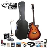 Ovation Standard Elite 2778AX-NEB New England Burst Acoustic/Electric Guitar with Ovation OP-Pro Preamp & iDea OPi-1 Preamp - Includes: Planet Waves 16 Pick Sampler Pack (#PW-SAMPLER), DAddario EJ16 Strings, Fender String Winder, Planet Waves Strap, Fender Steel Slide, NS Capo Lite, Ultra Stand, MBT Hard Case and Fender Polishing Spray, Cloth & String Cleaner