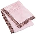 Carters Everyday Easy Fur with Satin Blanket, Pink/Brown Floral