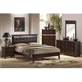 4pcs Full Size Bedroom Set - Espresso Finish by visiondecor Furniture