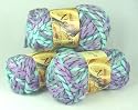 Twisted Rope Knitting Yarn 50gm 10balls/Pk - Aqua/Lilac/Grey