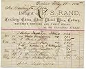 1885 BILLHEAD FROM R.S. RAND WHOLESALE AND RETAIL DEALERS IN CROCKERY, CHINA, GLASS, CUTLERY, FANCY GOODS, ETC. THE SHOP WAS AT 569 CONGRESS STREET , PORTLAND MAINE