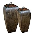 Metal Gourd Containers Set of 2 - Large