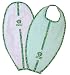 Surfboard Bib and Burpcloth Set: Green