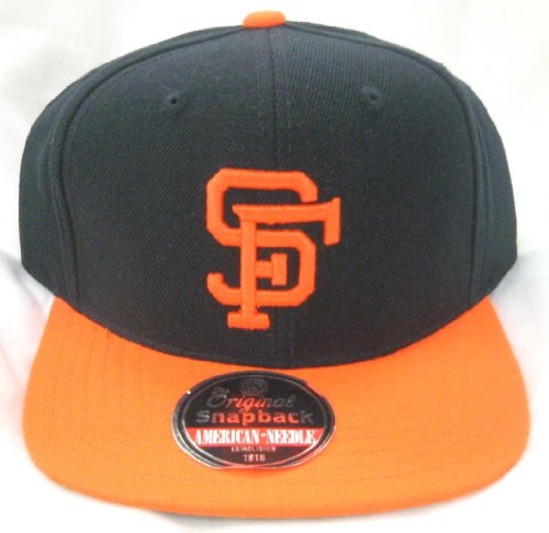 MLB Men's San Francisco Giants Cooperstown 400 Snapback Cap (Black/Orange, Adjustable)