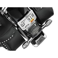 Kuryakyn Curved Laydown License Plate Mount with Frame - Chrome