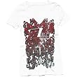 One Industries Boscono Women's Vneck Fashion Shirt w/ Free B&F Heart Sticker Bundle - White