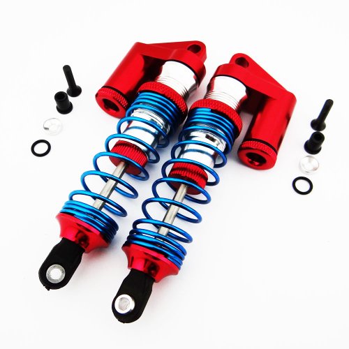 Atomik RC Alloy Front Piggyback Shock Set for 1:10 Traxxas Jato - Red