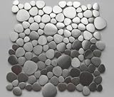 River Rock Stainless Steel Wall Mosaic Tile or Backsplash Mosaic Tile