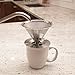 BOCHA - Pour Over Coffee Filter, Reusable Stainless Steel Cone Dripper, Permanent and Paperless with Cup Stand - ON SALE PLUS FREE POUROVER COFFEE GUIDE