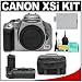 Canon EOS Digital Rebel XSi 12.2-Megapixel SLR Camera (SILVER) with Canon BG-E5 Battery Grip + LP-E5 Battery + Case + Cleaning Kit