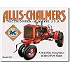 Allis-Chalmers Tin Metal Sign : Model WC Tractor