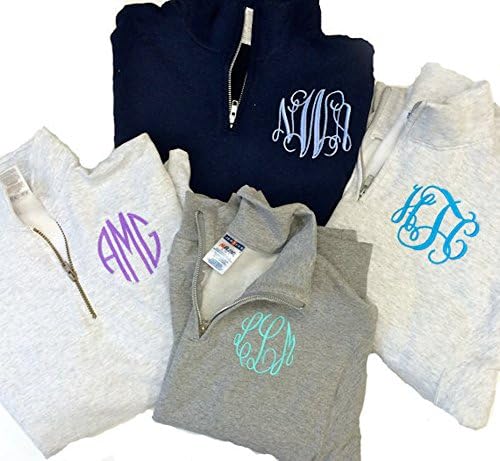 Monogrammed Quarter Zip Sweatshirt