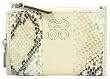 Coach Julia Embossed Python Leather Coin Case Wallet Bag Ivory - Coach 45306WHT