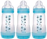 MAM 260ml Anti-Colic Bottles 3 Pack (Blue)